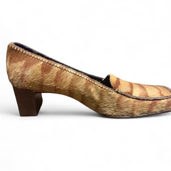 Vintage Fendi Ponyhair Square Toe Block Heels - Picture 3 of 8